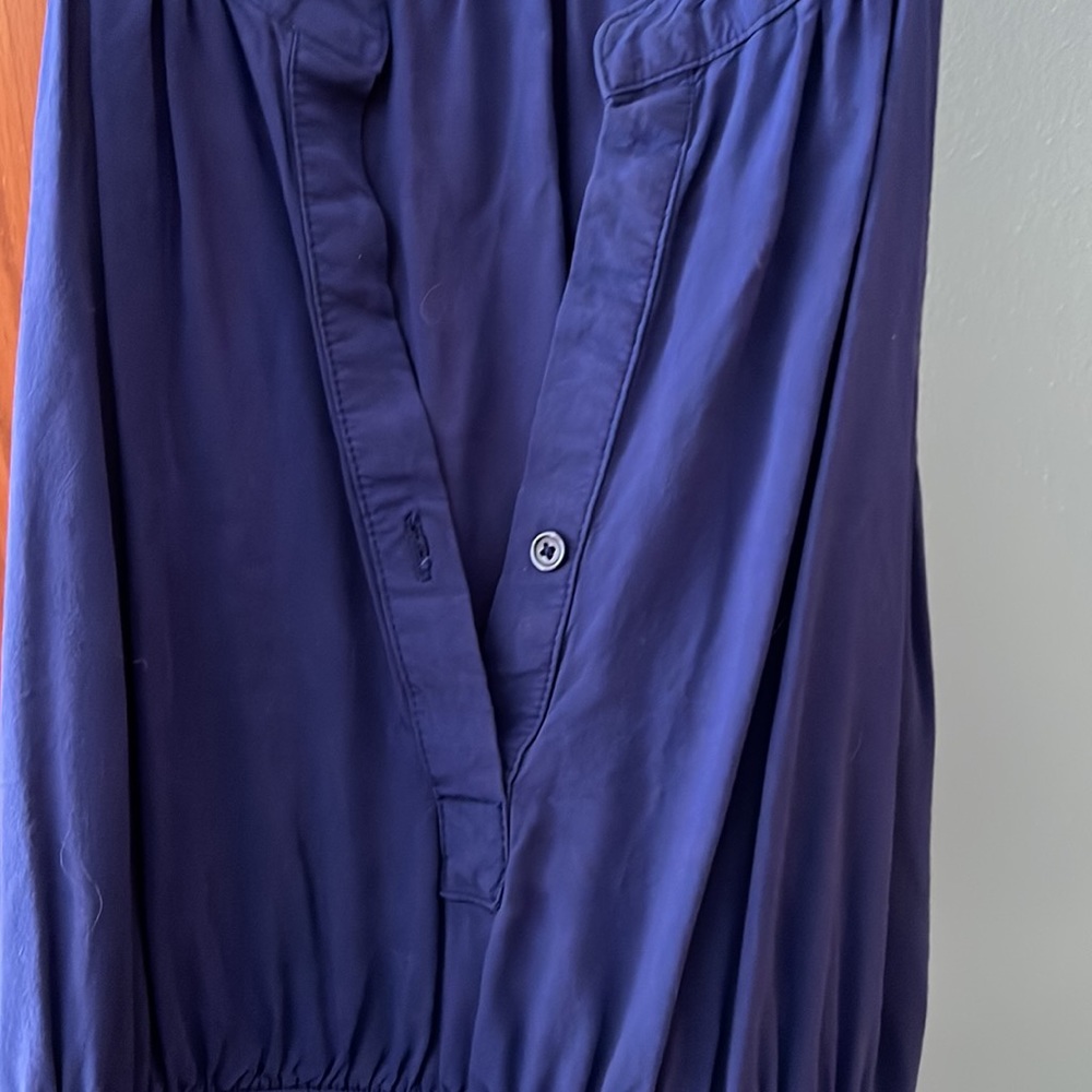 Old Navy Summer Tank Dress Royal Blue Size Medium Halter Spring Casual V-neck - Picture 2 of 9